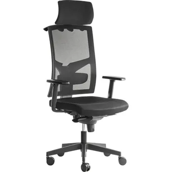 ALBA Kancelářská židle BRENDA - látka, síťovina, černá