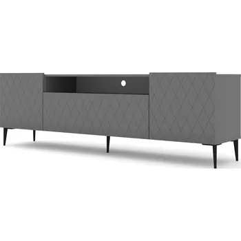 Televizní stolek BIM TV stolek Diuna 193 cm, grafit mat + černá