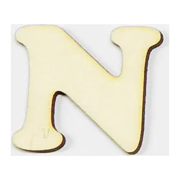 Překližka Výřez z překližky, PIS2, PÍSMENO N II.--patkové, 4,2cm, 1ks