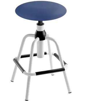 Stolička LZ 02 - 12 - K, stolička, výška sezení 58-75 cm, koženka SILVERTEX - koženka modrá 30512