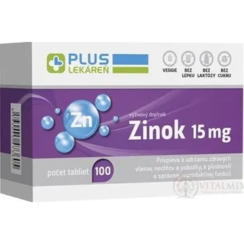 PLUS LÉKÁRNA Zinek 15mg tbl 100 ks