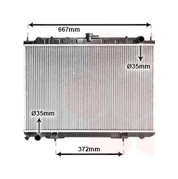 Chladič motoru Chladič, chlazení motoru VAN WEZEL 13002241