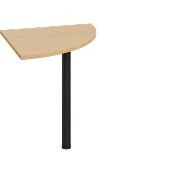 Stolová podnož LS 27 - 7 deska spojovací, kovová podnož černá, síla desky 25 mm, široká 700 mm, javor horský