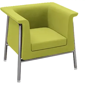 Sedací souprava BARCELONA - 1, křeslo, čalouněné, koženka, AN 079 citrónově zelená, podnož chrom
