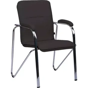 LAURA židle, chrom, koženka černá