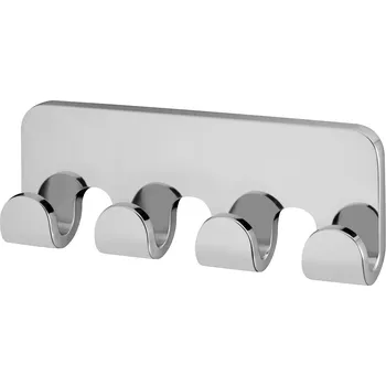 Držák na ručník BISK Erga NATURA, 4-háček na ručníky, chromová, ERG-04317