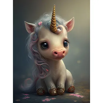 Panel - Teplákovina Sedící jednorožec