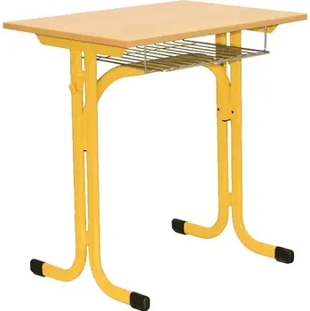 Odpadkový koš OTAKAR 1, lavice 1-místná stavitelná, velikost 4 - 7, koš RAL 1028 - žlutá