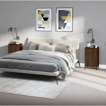 Noční stolek vidaXL Noční stolky 2 ks 40 x 35 x 70 cm kompozitní dřevo [819649] Barva: hnědý dub