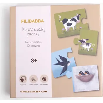 FILIBABBA puzzle Parent and Baby Farm Animals