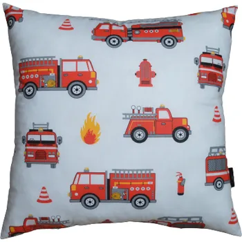 Dekorativní polštářek Šatoli.cz Polštářek Hasiči na bílém podkladu