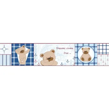 Tapeta A.S. Création 898616 samolepicí dekorační bordura Medvídek Teddy, rozměry 5 x 0.10 m