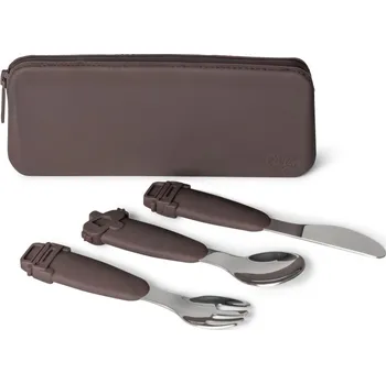 Příbor Citron Dětský příbor s pouzdrem, nerez / silikon - Vehicles