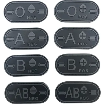 Nášivka ANAREUS Krevní skupina B POS - TYP D - černá/šedá