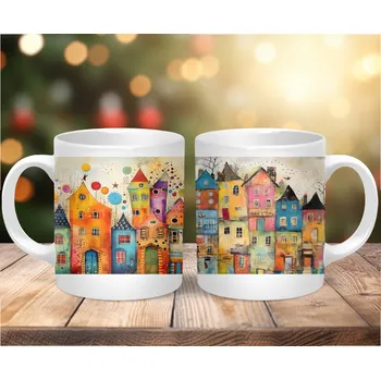 Hrnek 330ml,DOMEČKY č.:2, cena za 1 ks