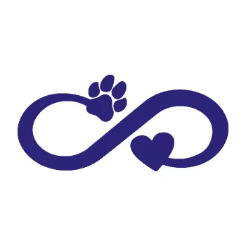 samolepka Infinity 006 pravá srdíčko a tlapka (22 - střední modrá) SAMOLEPKA NA AUTO, NÁLEPKA, FÓLIE, POLEP, TUNING, VLASTNÍ TEXT, TISK, AUTOSAMOLEPKY.cz, POLEPY, OBRÁZEK, LOGO, 3D STICKERS