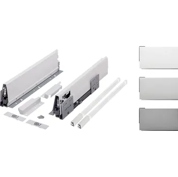 Nábytkové kování K-StrongBox zásuvka H140/500mm, reling hranatý horní, titan (K-StrongBox zásuvka H140/500mm, reling hranatý horní, titan)