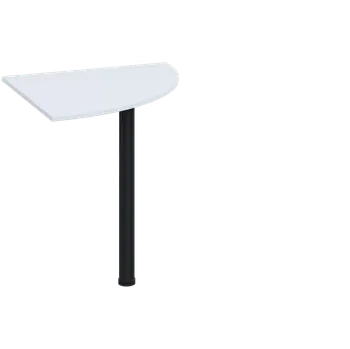 Stolová podnož ES 17 - 7 deska spojovací, kovová podnož černá, síla desky 18 mm, široká 700 mm, bílá