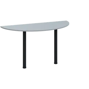 Stolová podnož EJC 2 - 140 přístavba jednací, kovová podnož černá, síla desky 25 mm, široká 1400 mm, šedá