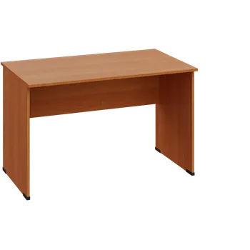 Psací stůl EPL 27 - 12 stůl kancelářský, dřevěná podnož, deska 25 mm, široký 1200 mm, olše jantar