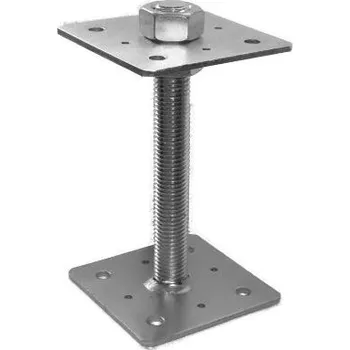 Tesařské kování TK-patka pilíře 110x110 - 200mm 2xM24 matice (TK-patka pilíře 110x110 - 200mm 2xM24 matice)