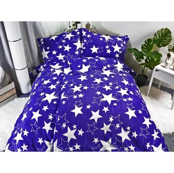 Povlečení Aaryan´s Povlečení mikroplyš HVĚZDA MODRÁ 140 x 200 70 x 90
