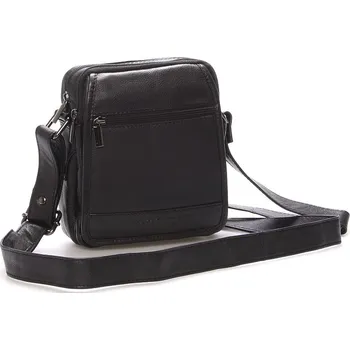 Kabelka Pánská kožená dokladová taška přes rameno WILD X1, černá