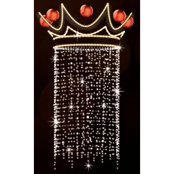 Vánoční světelný řetěz Polamp POL-1709B - 3D dekorace - Ozdoba sloupů - 220 x 90 cm