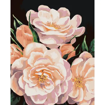 ZUTY Malování podle čísel - KYTICE PIVONĚK (MYROSLAVA VOLOSCHUK) Rozměr: 40x50 cm, Rámování: bez rámu a bez vypnutí plátna