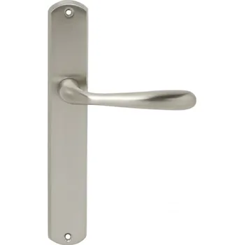 Dveřní kování 5004 štítové kování Eurolaton Povrch: matný nikl, Rozteč: 90, Varianty: PZ/LI klika koule levá