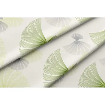 Orbytex Látka s nešpinivou úpravou šíře 160 cm, vějířky zelené