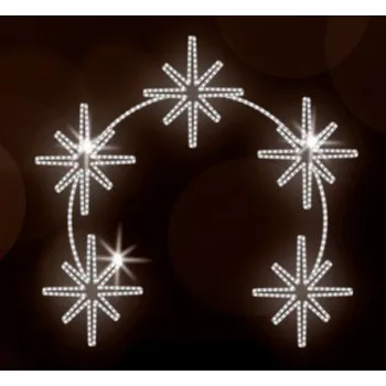 Vánoční světelný řetěz Polamp POL-0529 - 2D dekorace - Symetrické ozdoby sloupů - 100 x 120 cm