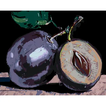 ZUTY Malování podle čísel - ŠVESTKY Rozměr: 40x50 cm, Rámování: bez rámu a bez vypnutí plátna