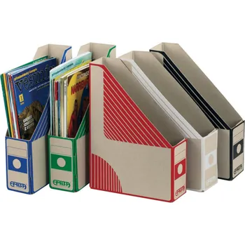 Archivační box Stojan archivní seřízlý 7,5cm EMBA červený