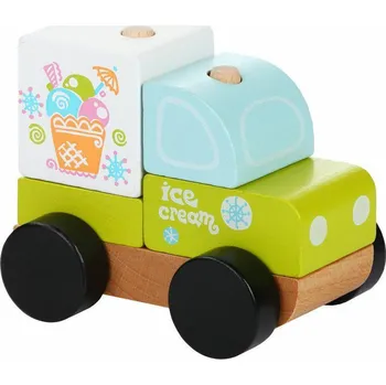Hračka pro nejmenší CUBIKA Zmrzlinový vůz - dřevěná skládačka