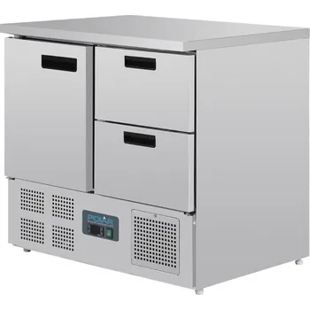 Polar jednodveřový chladicí stůl se 2 zásuvkami 240l