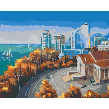 ZUTY Malování podle čísel - PŘEDMĚSTÍ SOCHI Rozměr: 40x50 cm, Rámování: vypnuté plátno na rám