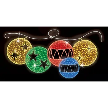 Vánoční světelný řetěz Polamp POL-0403M - 2D dekorace - více ozdob - 150 x 300 cm