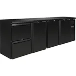 Polar třídveřový barový chladicí stůl se 2 zásuvkami