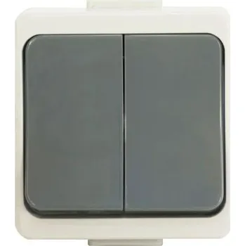 Elektroinstalační materiál Timex Spínač JANTAR sériový, šedo-tmavě šedá