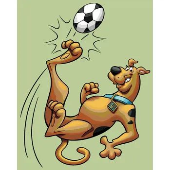 ZUTY Malování podle čísel - SCOOBY FOTBALISTA (SCOOBY DOO) Rozměr: 40x50 cm, Rámování: bez rámu a bez vypnutí plátna