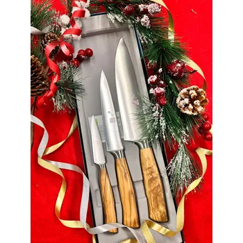 Kuchyňský nůž Sico Sada 3 nožů SICO Primtech Oliva 603.T409.03