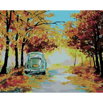 ZUTY Malování podle čísel - BROUK NA LESNÍ CESTĚ Rozměr: 40x50 cm, Rámování: bez rámu a bez vypnutí plátna