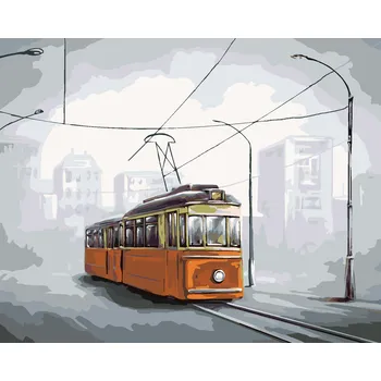 ZUTY Malování podle čísel - TRAMVAJ Rozměr: 40x50 cm, Rámování: vypnuté plátno na rám