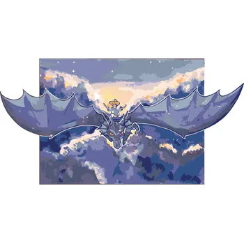 ZUTY Malování podle čísel - DÍVKA LETÍCÍ NA DRAKOVI Rozměr: 40x50 cm, Rámování: bez rámu a bez vypnutí plátna