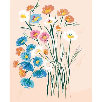 ZUTY Malování podle čísel - BAREVNÉ DIVOKÉ KVĚTY (ALEXANDRIA GILBERT) Rozměr: 40x50 cm, Rámování: bez rámu a bez vypnutí plátna