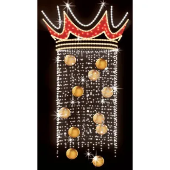 Vánoční světelný řetěz Polamp POL-1711MB - 3D dekorace - Ozdoba sloupů - 220 x 90 cm