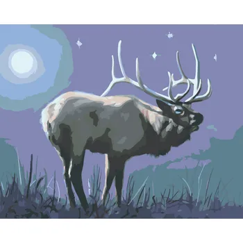 ZUTY Malování podle čísel - LOS V NOCI (D. RUSTY RUST) Rozměr: 40x50 cm, Rámování: bez rámu a bez vypnutí plátna