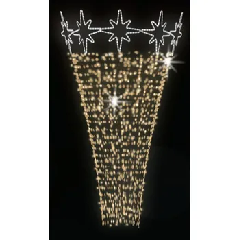 Vánoční světelný řetěz Polamp POL-1735 - 3D dekorace - Ozdoba sloupů - Ø280cm