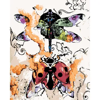 ZUTY Malování podle čísel - BERUŠKA S VÁŽKOU Rozměr: 40x50 cm, Rámování: vypnuté plátno na rám